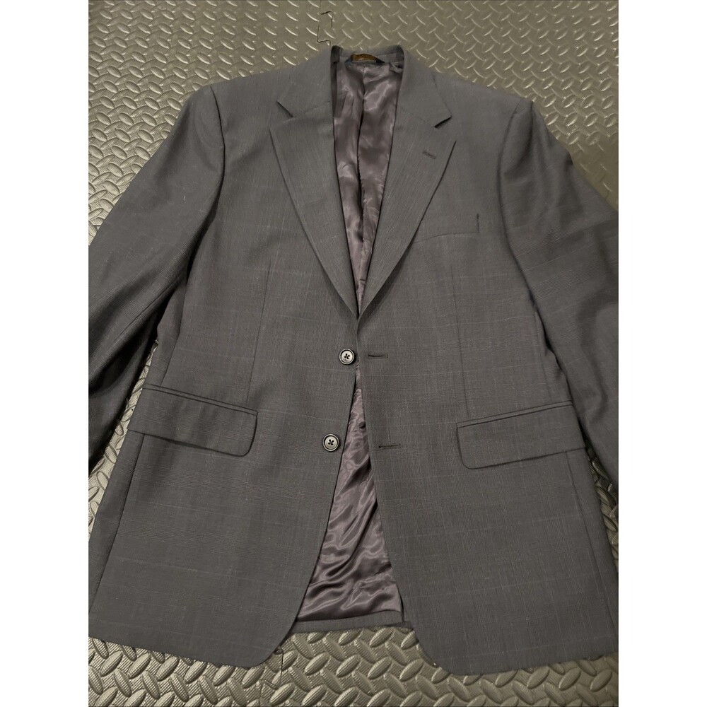 Brooks Brothers Blazer Mens Size 38S Wool Gray Micro Check Stretch 346